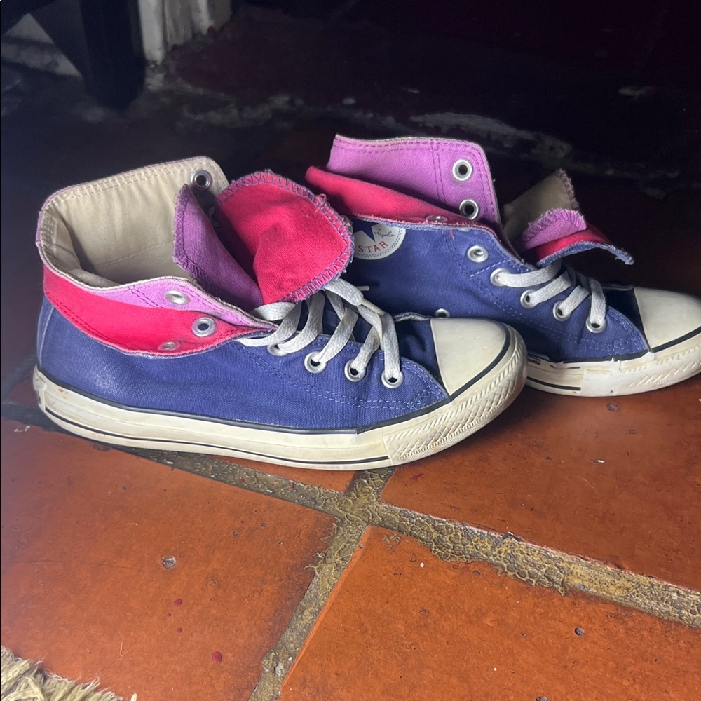 Converse High-Top Sneakers - Purple and Pink
